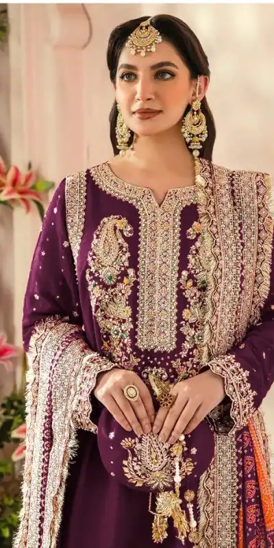 FC MARIA 1074 Purple Color Heavy Georgette Embroidery Sequence Salwar Suit Wedding, Party, Festive events, etc.  Expected Delivery  4-6 Working Days @2149/- | Jump Suits, Salwar suit, Casual Suits, Creative suits, Designer Suits, Palazzo Suits, Party Wear Suits, Patiala Suits, Straight Suits