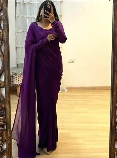   SC 271 Violet Color Pure Soft Georgette Silk Design All Over Saree , Party Wear, Events, Festivals Expected Delivery 4-6 Working Days 1499/- | Designer Sarees, Sarees, Bollywood Sarees, Creative Sarees, Embroidered Sarees, Ethnic Saree, Modern Digital sarees, Party Wear Sarees