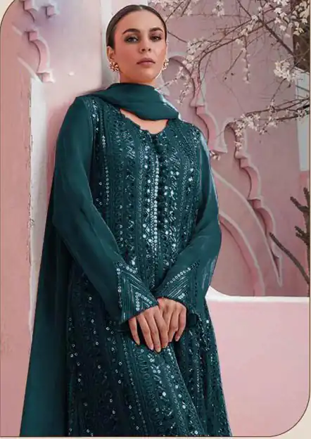 DS 001255 Blue color Georgette Embroidered Sequence Salwar Suit Casual, Wedding, Party, Festive, Events . Expected Delivery  4-6 Working Days @1999/- | Salwar suit, Casual Suits, Creative suits, Designer Suits, Palazzo Suits, Party Wear Suits, Patiala Suits, Straight Suits