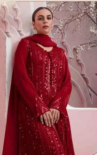 DS 001255 Maroon color Georgette Embroidered Sequence Salwar Suit Casual, Wedding, Party, Festive, Events . Expected Delivery  4-6 Working Days @1999/- | Salwar suit, Casual Suits, Creative suits, Designer Suits, Palazzo Suits, Party Wear Suits, Patiala Suits, Straight Suits