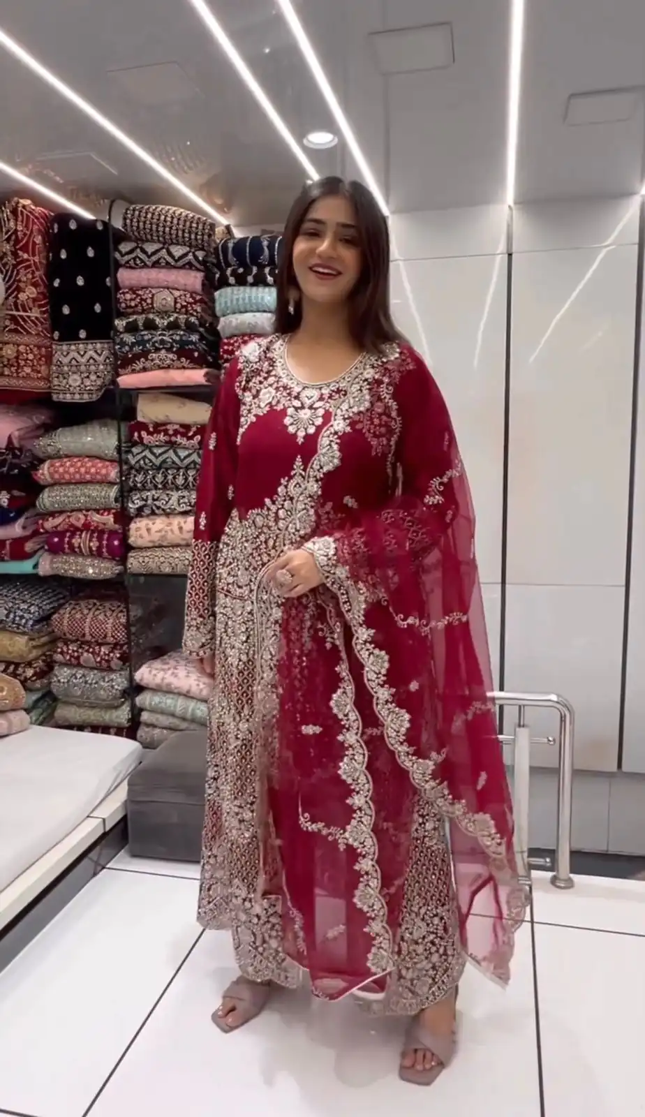 KD 1460 Red Color Faux Georgette Thread Sequence Work Salwar Suit Casual, Party, Wedding, Festive, Events Etc.  Expected Delivery 4-6 Working Days @2849/- | Salwar suit, Casual Suits, Creative suits, Designer Suits, Palazzo Suits, Party Wear Suits, Patiala Suits, Straight Suits