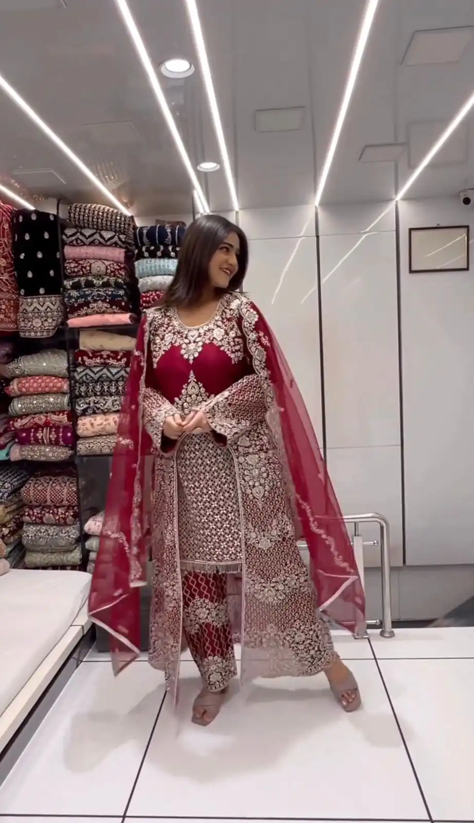 KD 1460 Red Color Faux Georgette Thread Sequence Work Salwar Suit Casual, Party, Wedding, Festive, Events Etc.  Expected Delivery 4-6 Working Days @2849/- | Salwar suit, Casual Suits, Creative suits, Designer Suits, Palazzo Suits, Party Wear Suits, Patiala Suits, Straight Suits