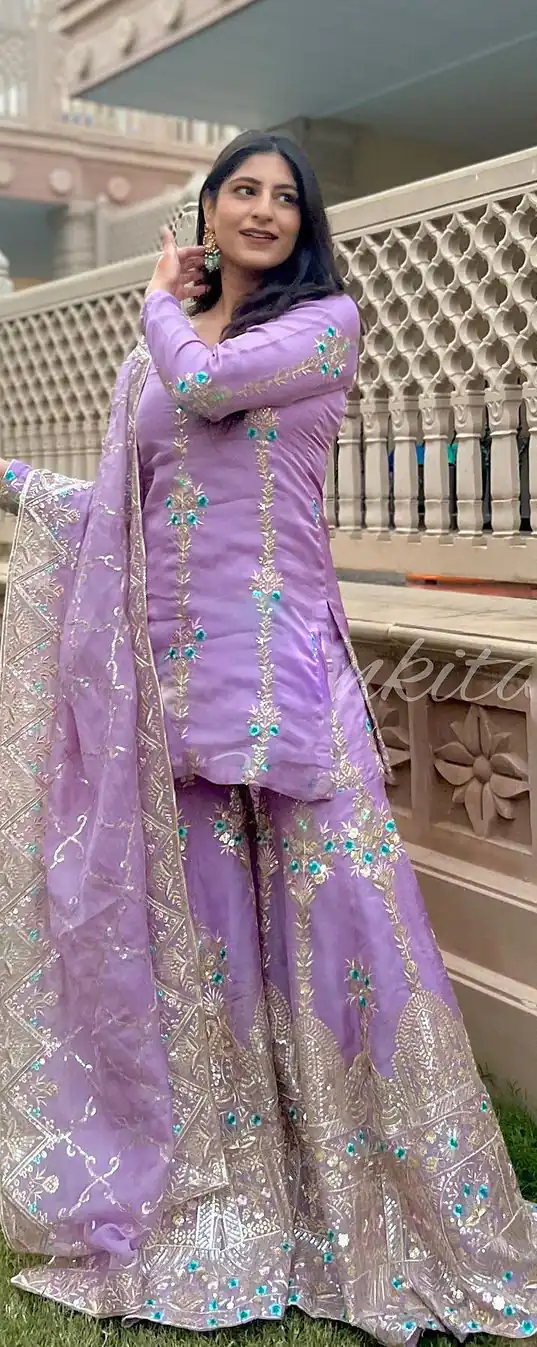 VLM 148 violet color Foix Georgette Embroidery Salwar Suit Casual, Wedding, Party, Festive, Events . Expected Delivery  4-6 Working Days @2299/- | Jump Suits, Salwar suit, Casual Suits, Creative suits, Designer Suits, Palazzo Suits, Party Wear Suits, Patiala Suits, Straight Suits