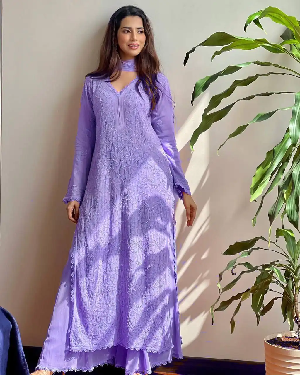 BE 170 Violet Color Georgette Thread Embroidery Salwar Suit Wedding, Party, Festive events, etc. Expected Delivery 4-6 Working Days @1999/- | Casual Suits, Salwar suit, Creative suits, Designer Suits, Palazzo Suits, Party Wear Suits, Patiala Suits, Straight Suits