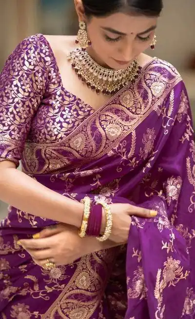 KP 5072B Purple Color Soft Lichi Silk Jacquard On All Over Saree Casual, Party Wear, Wedding, Events Etc. Expected Delivery 4-6 Working Days @1499/- | Designer Sarees, Sarees, Bollywood Sarees, Creative Sarees, Embroidered Sarees, Ethnic Saree, Modern Digital sarees, Party Wear Sarees