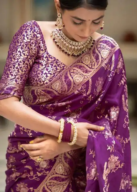 KP 5072B Purple Color Soft Lichi Silk Jacquard On All Over Saree Casual, Party Wear, Wedding, Events Etc. Expected Delivery 4-6 Working Days @1499/- | Designer Sarees, Sarees, Bollywood Sarees, Creative Sarees, Embroidered Sarees, Ethnic Saree, Modern Digital sarees, Party Wear Sarees