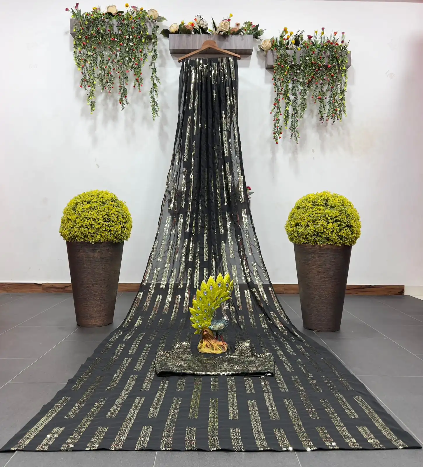 KD 383 Black Color Faux Georgette Sequence Work Saree Casual, Party, Wedding, Festive, Events Etc.  Expected Delivery  4-6 Working Days @1699/- | Designer Sarees, Sarees, Bollywood Sarees, Creative Sarees, Embroidered Sarees, Ethnic Saree, Modern Digital sarees, Party Wear Sarees