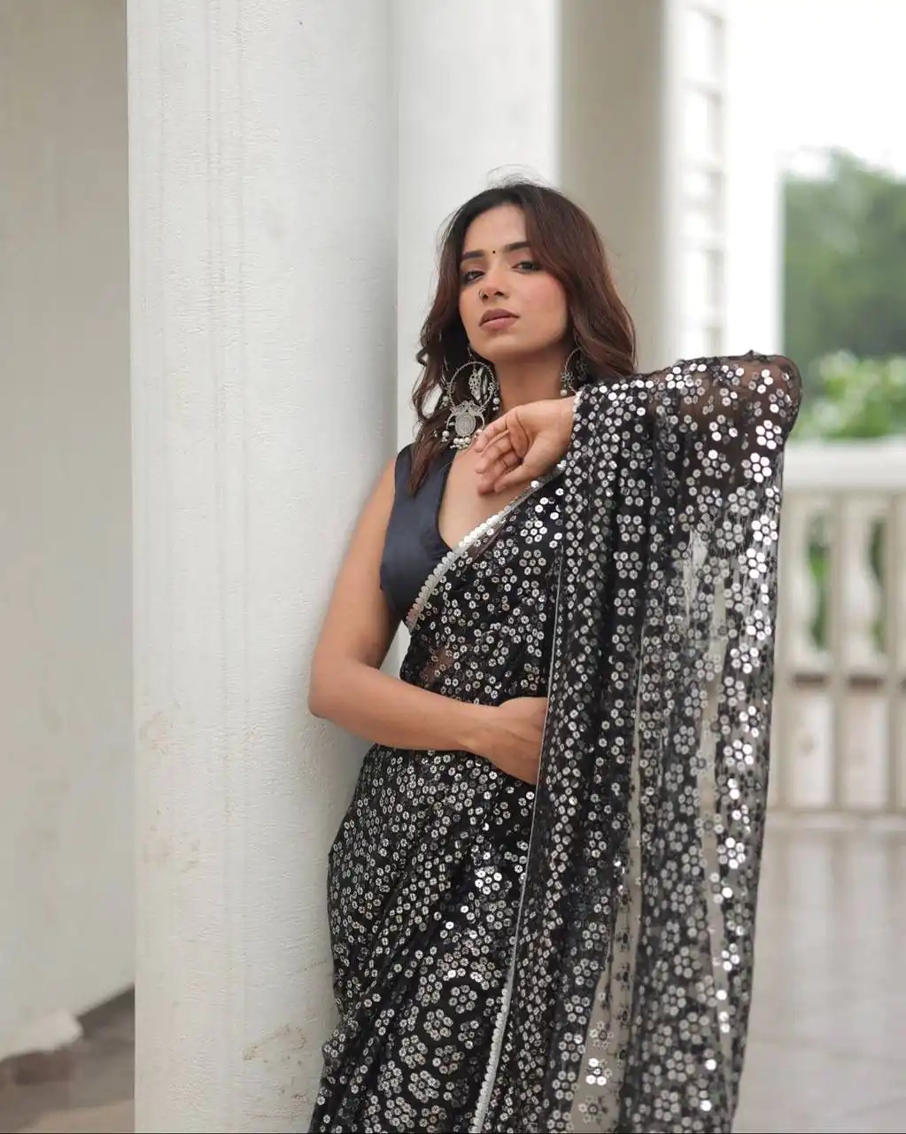 ST 451 Black Color Georgette Embroidery Cotton Thread Work Saree Casual, Wedding, Party, Festive, Events Etc. Expected Delivery 4-6 Working Days @1999/- | Designer Sarees, Sarees, Bollywood Sarees, Creative Sarees, Embroidered Sarees, Ethnic Saree, Modern Digital sarees, Party Wear Sarees
