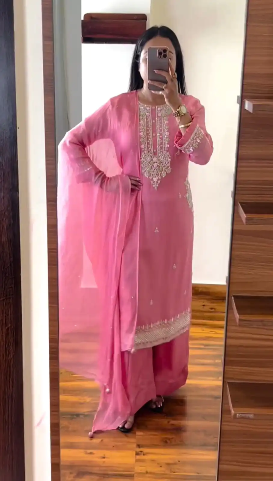 SRK 5159 Pink Color Pure Chinnon Silk Embroidery Coding Dori Salwar Suit Wedding, Party, Festive, Events Expected Delivery 4-6 Working Days @ 1899/- | Jump Suits, Salwar suit, Casual Suits, Creative suits, Designer Suits, Palazzo Suits, Party Wear Suits, Patiala Suits, Straight Suits