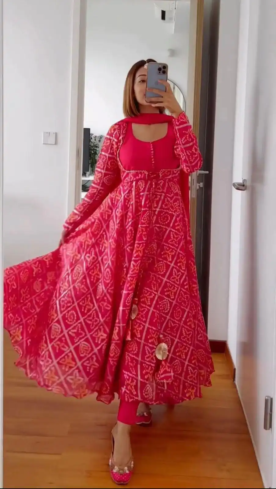 KD 1177 Pink Color Georgette Bandhani Digital Printed Salwar Suit Casual, Party, Festive, Events Wedding Etc.  Expected Delivery 4-6 Working Days @2099/- | Salwar suit, Casual Suits, Creative suits, Designer Suits, Palazzo Suits, Party Wear Suits, Straight Suits