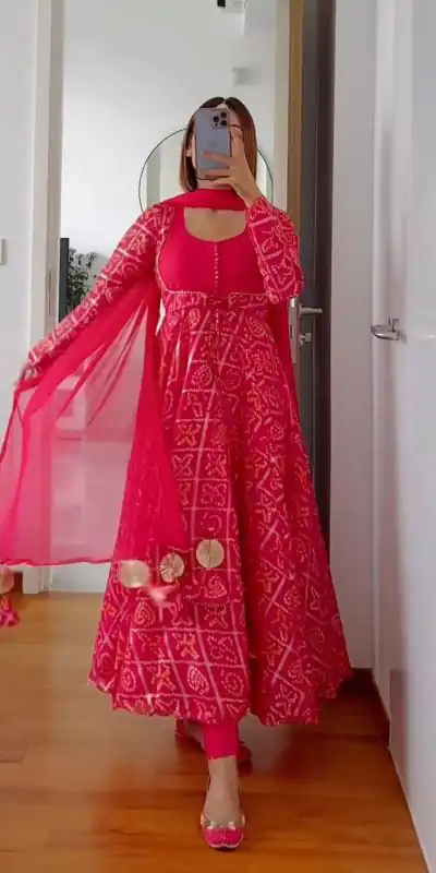 KD 1177 Pink Color Georgette Bandhani Digital Printed Salwar Suit Casual, Party, Festive, Events Wedding Etc. Expected Delivery 4-6 Working Days @2099/- | Salwar suit, Casual Suits, Creative suits, Designer Suits, Palazzo Suits, Party Wear Suits, Straight Suits