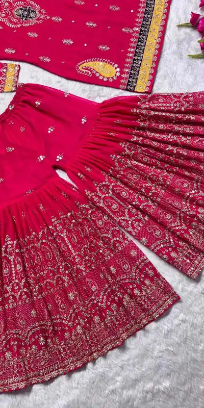 MF 419 Pink Color Georgette Multi Needle Embroidery Salwar Suit  Wedding, Party, Festive, Events Etc. Expected 4-6 Working Days @2249/- | Salwar suit, Casual Suits, Creative suits, Designer Suits, Palazzo Suits, Party Wear Suits, Patiala Suits, Straight Suits