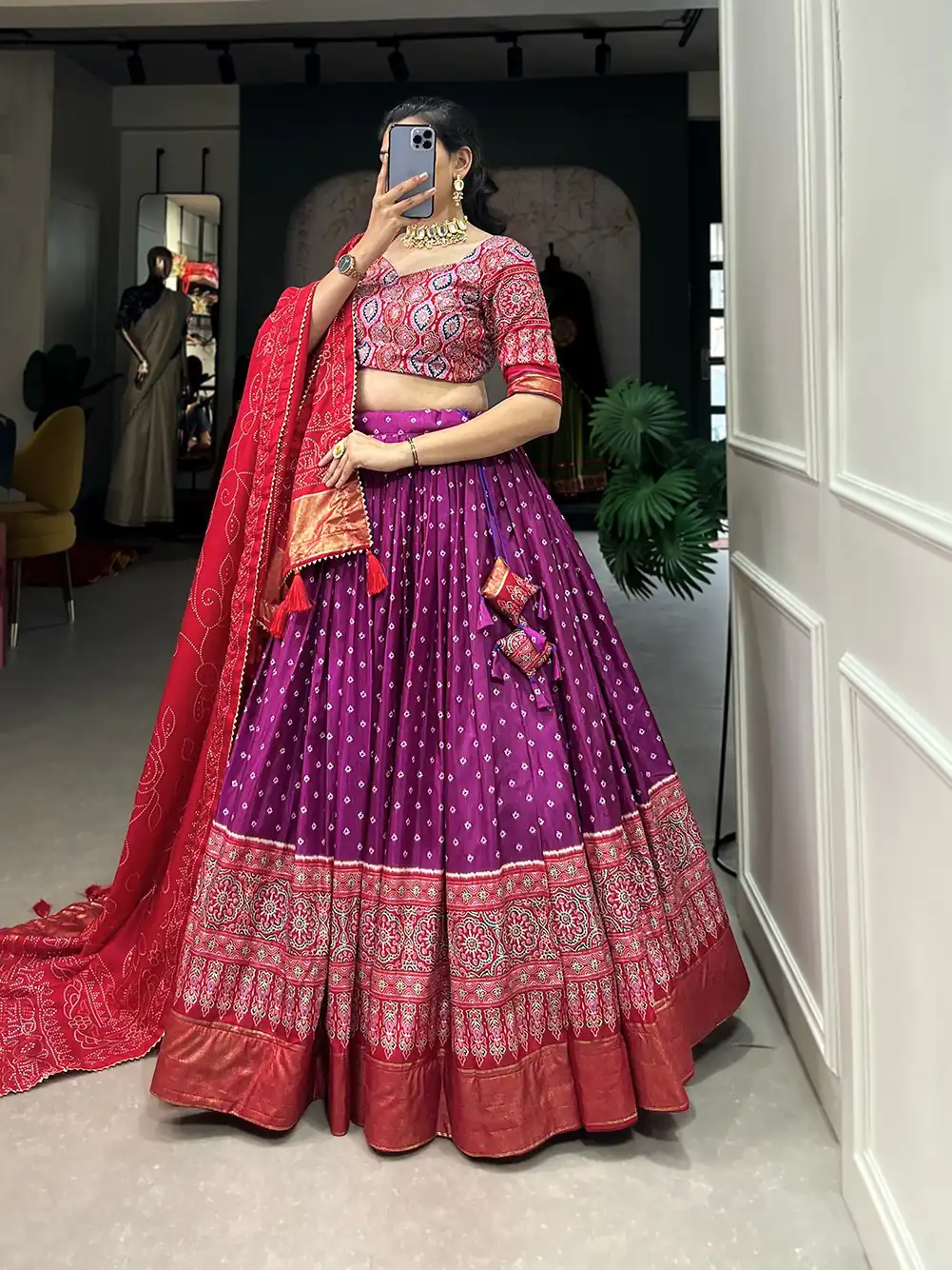 AF Lahriya Purple Color Tussar Patola Print Foil Work Lehenga Choli Casual, Party Wear, Events, Festivals Wear Etc. Expected Delivery 4-6 Working Days @1999 | Lehenga, Bollywood Lehenga, Creative Lehenga, Designer Lehenga, Embroidered Lehenga, Party Wear Lehenga