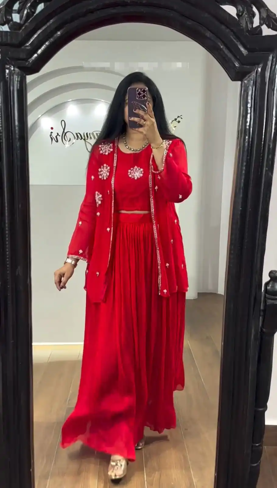 PC 365 Red Color Georgette Embroidery With Shrug Lehenga Choli Casual, Party Wear, Events, Festivals Wear Etc. Expected Delivery 4-6 Working Days @2029/- | Lehenga, Bollywood Lehenga, Creative Lehenga, Designer Lehenga, Embroidered Lehenga, Party Wear Lehenga