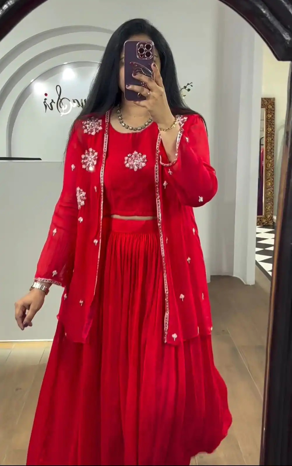 PC 365 Red Color Georgette Embroidery With Shrug Lehenga Choli Casual, Party Wear, Events, Festivals Wear Etc. Expected Delivery 4-6 Working Days @2029/- | Lehenga, Bollywood Lehenga, Creative Lehenga, Designer Lehenga, Embroidered Lehenga, Party Wear Lehenga