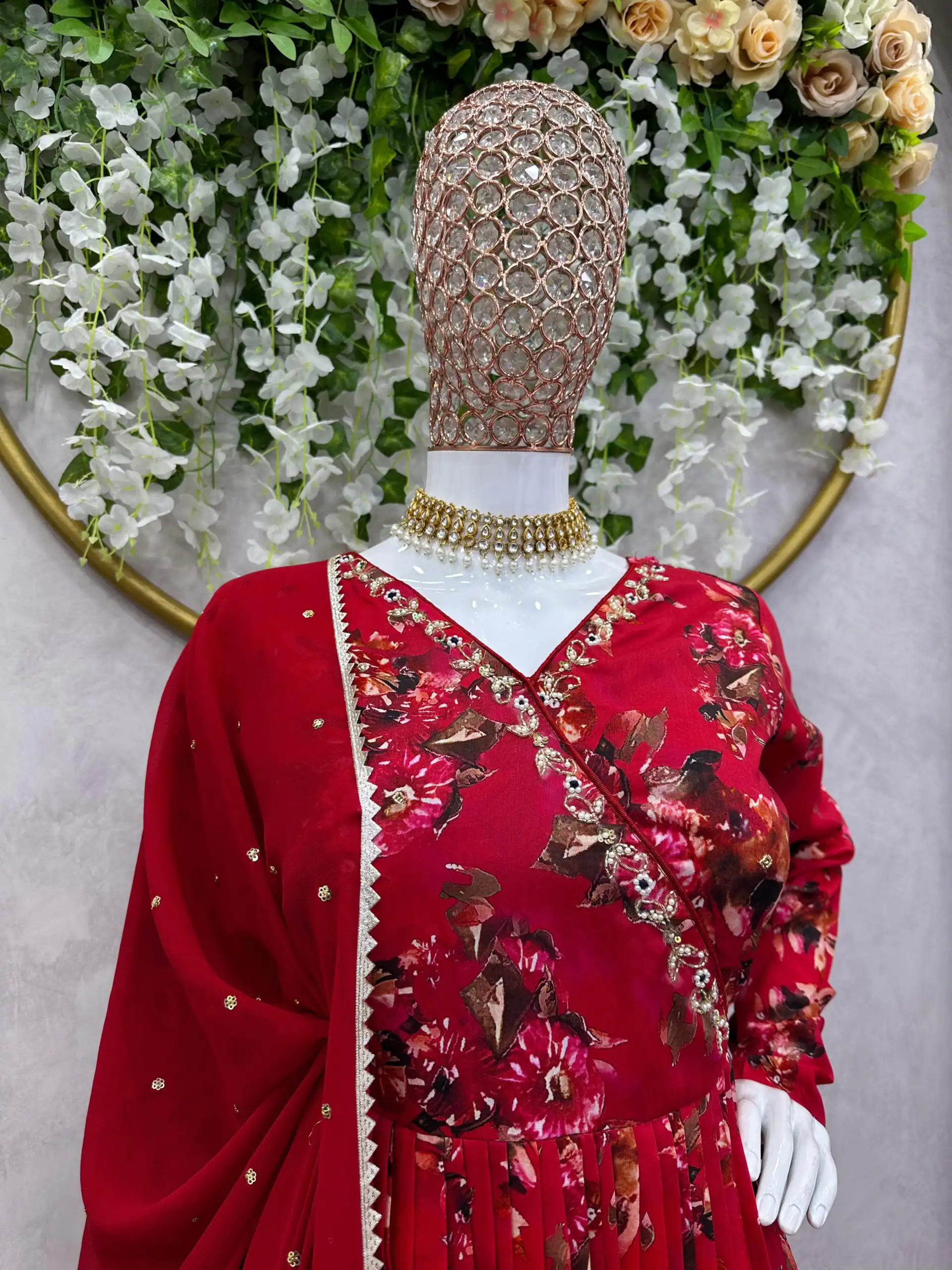 KD 1457 Red Color Muslin Digital Print With Hand Work Salwar Suit Casual, Party, Festive, Events Wedding Etc.  Expected Delivery 4-6 Working Days @2049/- | Salwar suit, Casual Suits, Creative suits, Designer Suits, Palazzo Suits, Party Wear Suits, Straight Suits