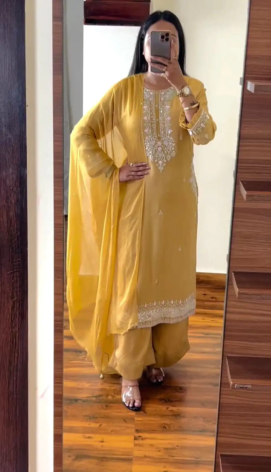SRK 5159 Yellow Color Pure Chinnon Silk Embroidery Coding Dori Salwar Suit Wedding, Party, Festive, Events Expected Delivery 4-6 Working Days @ 1899/- | Jump Suits, Salwar suit, Casual Suits, Creative suits, Designer Suits, Palazzo Suits, Party Wear Suits, Patiala Suits, Straight Suits