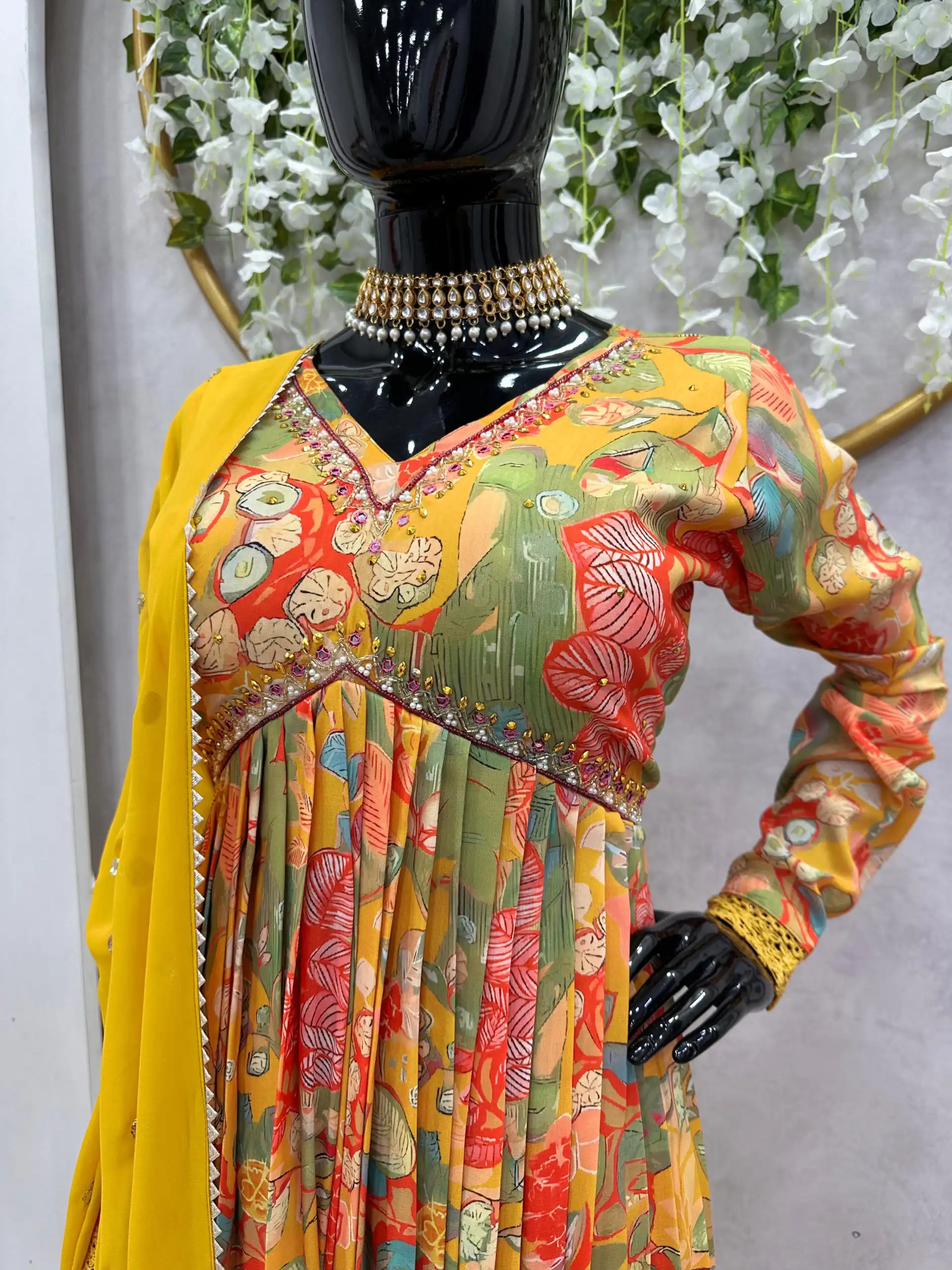 KD 1458 Yellow Color Muslin Digital Print With Hand Work Salwar Suit Casual, Party, Festive, Events Wedding Etc.  Expected Delivery 4-6 Working Days @2049/- | Salwar suit, Casual Suits, Creative suits, Designer Suits, Palazzo Suits, Party Wear Suits, Straight Suits
