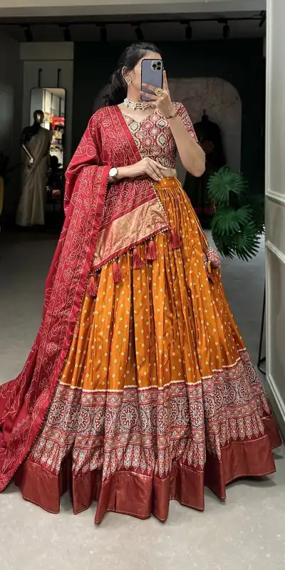 AF Lahriya Yellow Color Tussar Patola Print Foil Work Lehenga Choli Casual, Party Wear, Events, Festivals Wear Etc. Expected Delivery 4-6 Working Days @1999 | Lehenga, Bollywood Lehenga, Creative Lehenga, Designer Lehenga, Embroidered Lehenga, Party Wear Lehenga