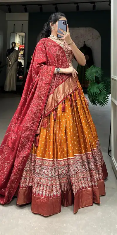 AF Lahriya Yellow Color Tussar Patola Print Foil Work Lehenga Choli Casual, Party Wear, Events, Festivals Wear Etc. Expected Delivery 4-6 Working Days @1999 | Lehenga, Bollywood Lehenga, Creative Lehenga, Designer Lehenga, Embroidered Lehenga, Party Wear Lehenga