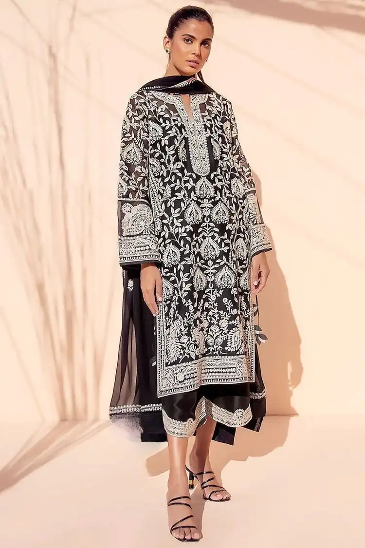 KF 1539 Black  Top : Georgette Chine Stitched Work Salwar Suit Wedding, Party, Festive, Events Etc.  Expected Delivery 4-6 Working Days @1899/-Only | Salwar suit, Casual Suits, Creative suits, Designer Suits, Palazzo Suits, Party Wear Suits, Straight Suits