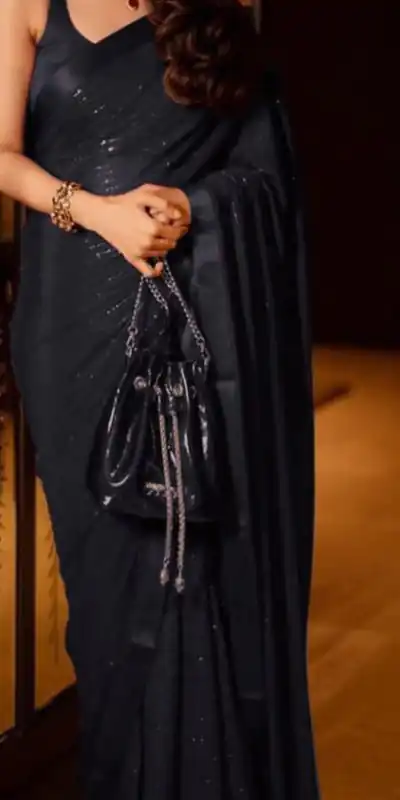 BT 236 Black Color Georgette Thread With Sequence Work Saree Casual, Party Wear, Traditional Wear, Wedding , Events .Expected Delivery 4-6 Working Days@1799 | Designer Sarees, Sarees, Bollywood Sarees, Creative Sarees, Ethnic Saree, Modern Digital sarees, Party Wear Sarees