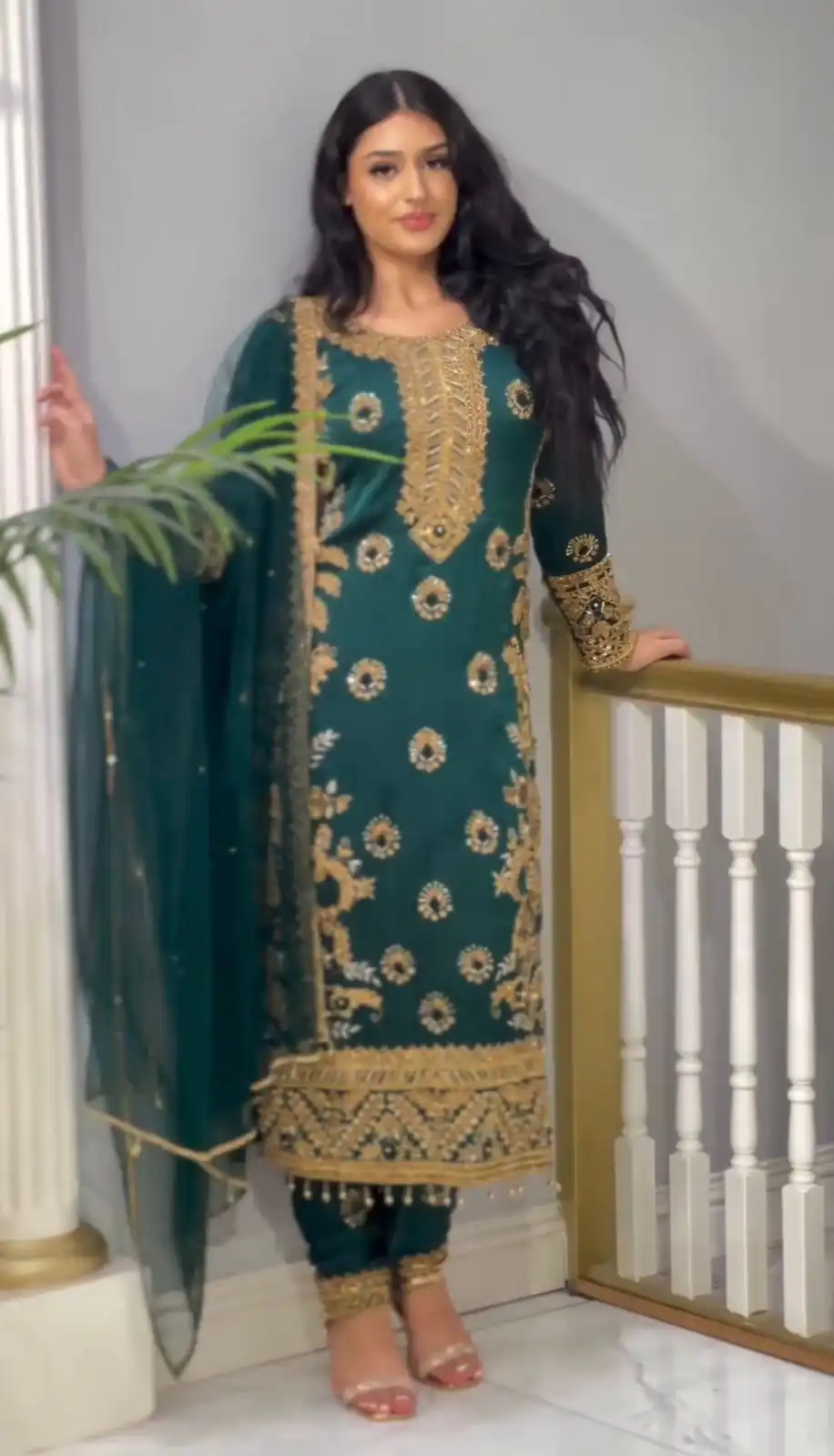 SSR 463 Blue Color Chinnon Silk Embroidery Sequence Salwar Suit Wedding, Party, Festive, Events Expected Delivery 4-6 Working Days @ 2099/- Only | Salwar suit, Casual Suits, Creative suits, Designer Suits, Party Wear Suits, Straight Suits