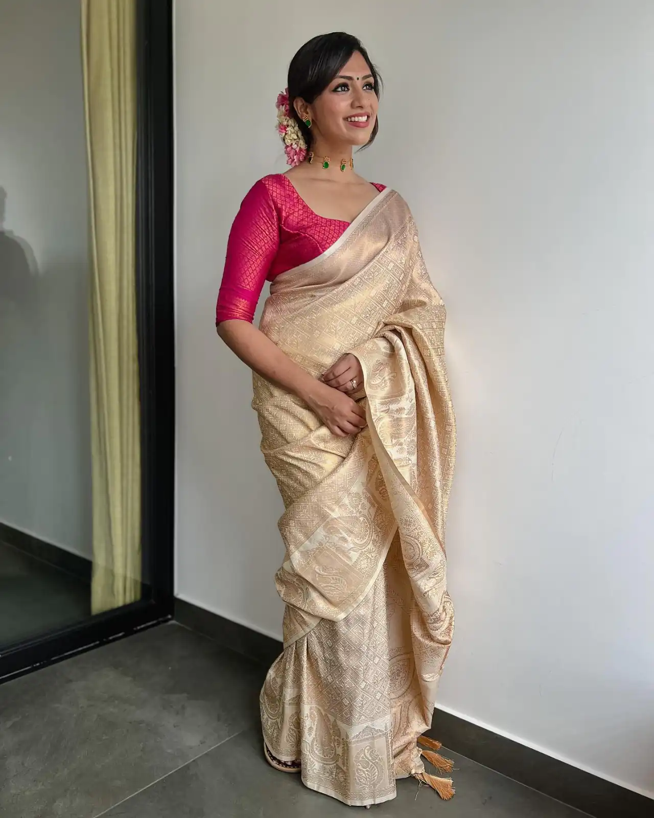DDF Cream Color Soft Lichi Silk Ordinary Design Rich Pallu Saree Casual, Party Wear, Events, Festivals Etc. Expected Delivery 4-6 Working Days 1399/ | Designer Sarees, Sarees, Bollywood Sarees, Creative Sarees, Embroidered Sarees, Ethnic Saree, Modern Digital sarees, Party Wear Sarees