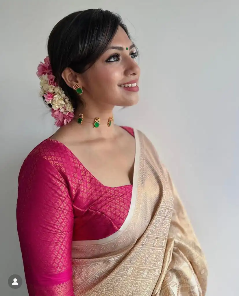 DDF Cream Color Soft Lichi Silk Ordinary Design Rich Pallu Saree Casual, Party Wear, Events, Festivals Etc. Expected Delivery 4-6 Working Days 1399/ | Designer Sarees, Sarees, Bollywood Sarees, Creative Sarees, Embroidered Sarees, Ethnic Saree, Modern Digital sarees, Party Wear Sarees