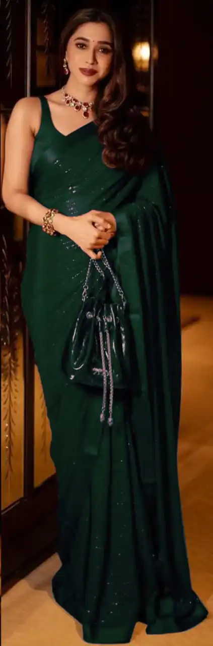 BT 236 Green Color Georgette Thread With Sequence Work Saree Casual, Party Wear, Traditional Wear, Wedding Events .Expected Delivery 4-6 Working Days@1799 | Designer Sarees, Sarees, Bollywood Sarees, Creative Sarees, Ethnic Saree, Modern Digital sarees, Party Wear Sarees