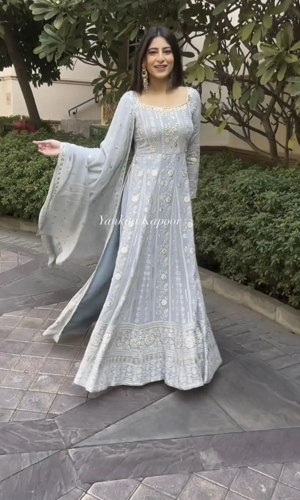 VLM 150 Grey color Foix Georgette Embroidery Woek Salwar Suit Casual, Wedding, Party, Festive, Events . Expected Delivery  4-6 Working Days @2249/- | Jump Suits, Salwar suit, Casual Suits, Creative suits, Designer Suits, Palazzo Suits, Party Wear Suits, Patiala Suits, Straight Suits