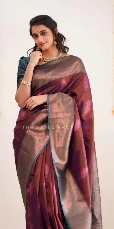 SC Morpich Maroon Color Soft Silk Pink Zari Design Spread Shine Various Saree , Party Wear, Events, Festivals Expected Delivery 4-6 Working Days 1499/- | Designer Sarees, Sarees, Bollywood Sarees, Creative Sarees, Embroidered Sarees, Ethnic Saree, Modern Digital sarees, Party Wear Sarees