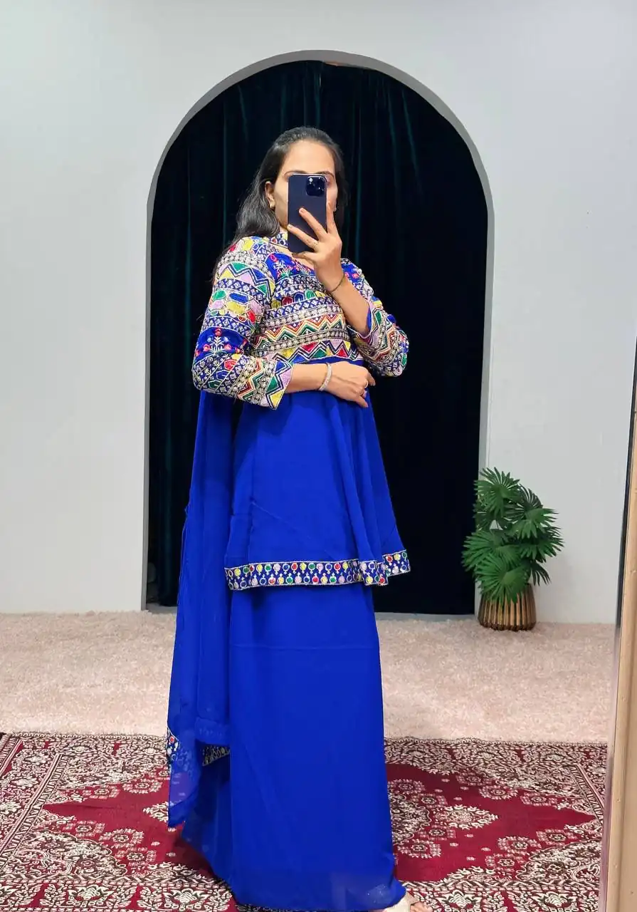 ST 1048 Royal Blue Color Georgette Heavy Embroidery Salwar Suit Casual, Wedding, Party, Festive, Events Etc. Expected Delivery 4-6 Working Days @2179/- | Jump Suits, Salwar suit, Casual Suits, Creative suits, Designer Suits, Palazzo Suits, Party Wear Suits, Patiala Suits, Straight Suits