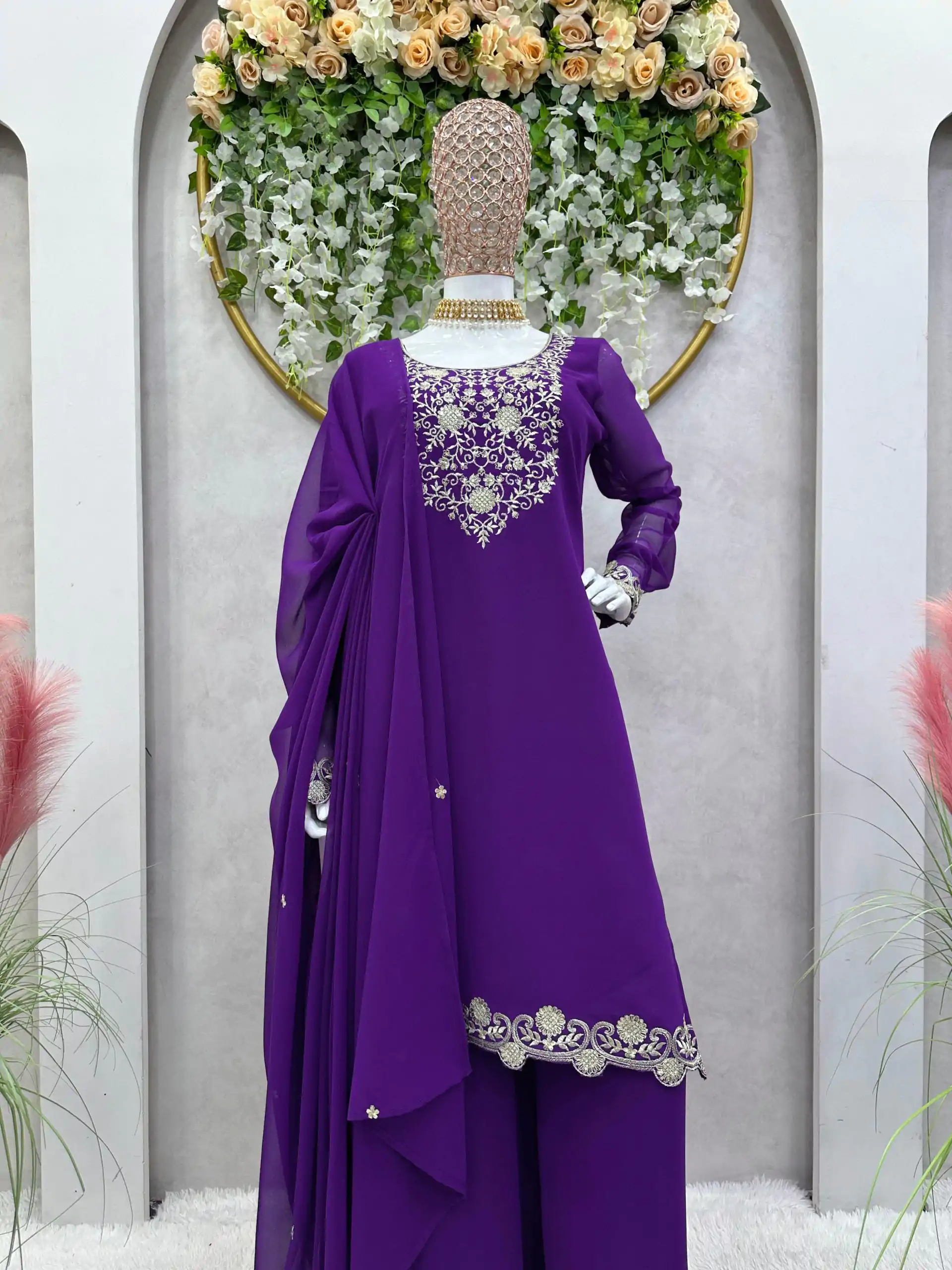 RTC 5707 Violet Color Foix Georgette Thread Work Salwar Suit Wedding, Party, Festive, Events Etc. Expected Delivery 4-6 Working Days @2149/- | Salwar suit, Casual Suits, Creative suits, Designer Suits, Palazzo Suits, Party Wear Suits, Patiala Suits, Straight Suits