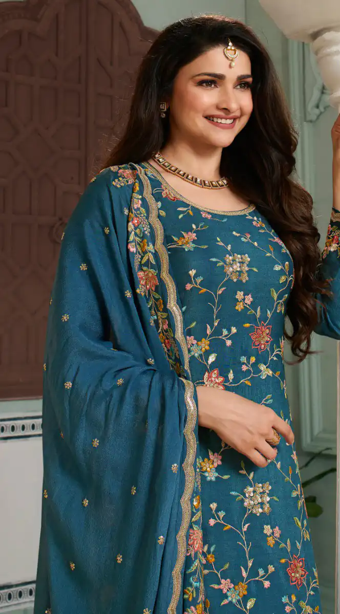 FC AVANTI Blue Color Chinon Embroidery Multi Work Salwar Suit Wedding, Party, Festive events, etc.  Expected Delivery  4-6 Working Days @2899/- | Casual Suits, Jump Suits, Salwar suit, Creative suits, Designer Suits, Palazzo Suits, Party Wear Suits, Patiala Suits, Straight Suits