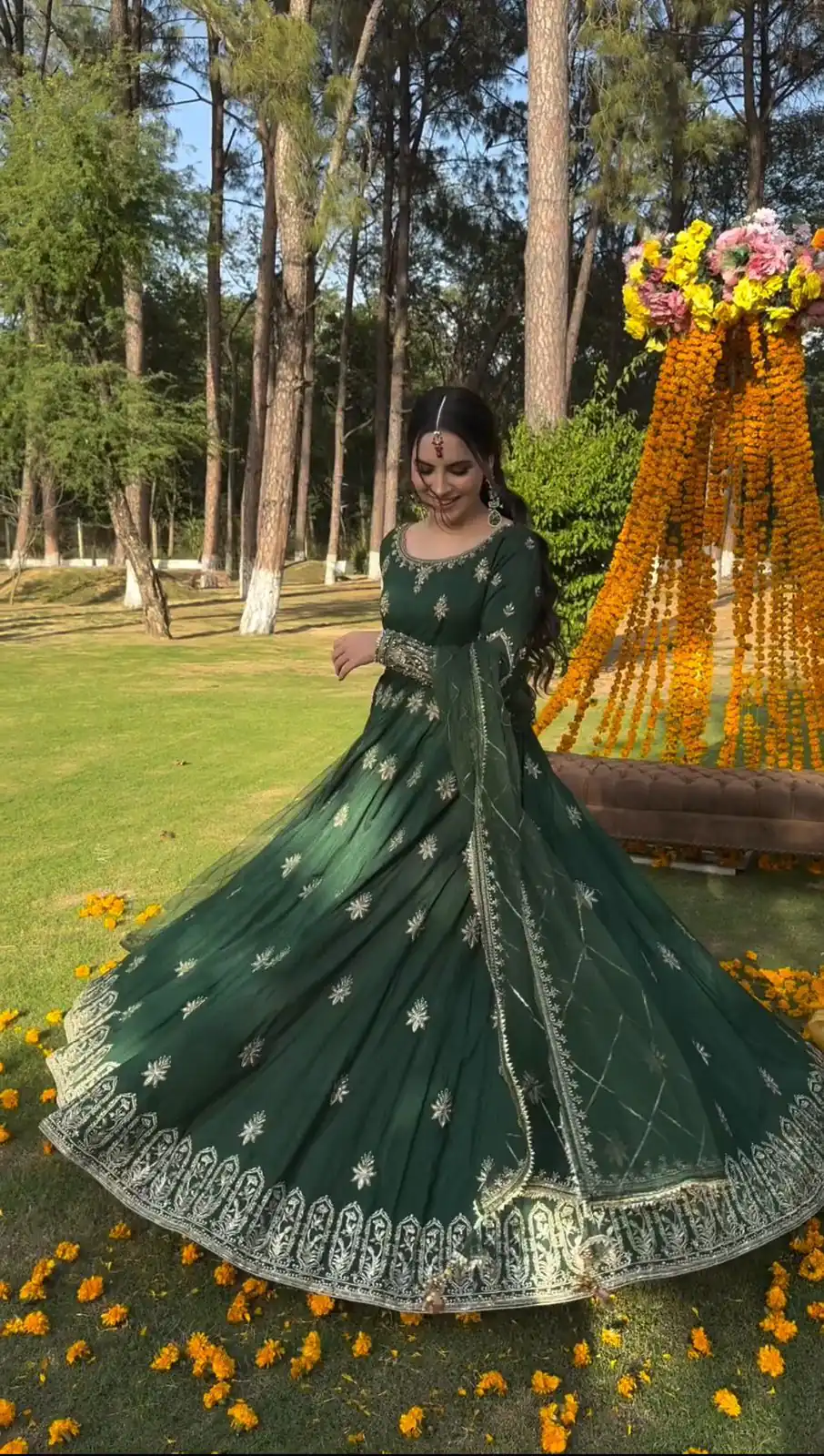 NSR 808 Green Color Chinnon Silk Embroidery Sequence Sharara Suit Casual, Wedding, Party, Festive, Events Etc. Expected Delivery 4-6 Working Days @2049/- | Jump Suits, Salwar suit, Casual Suits, Creative suits, Designer Suits, Palazzo Suits, Party Wear Suits, Patiala Suits, Straight Suits