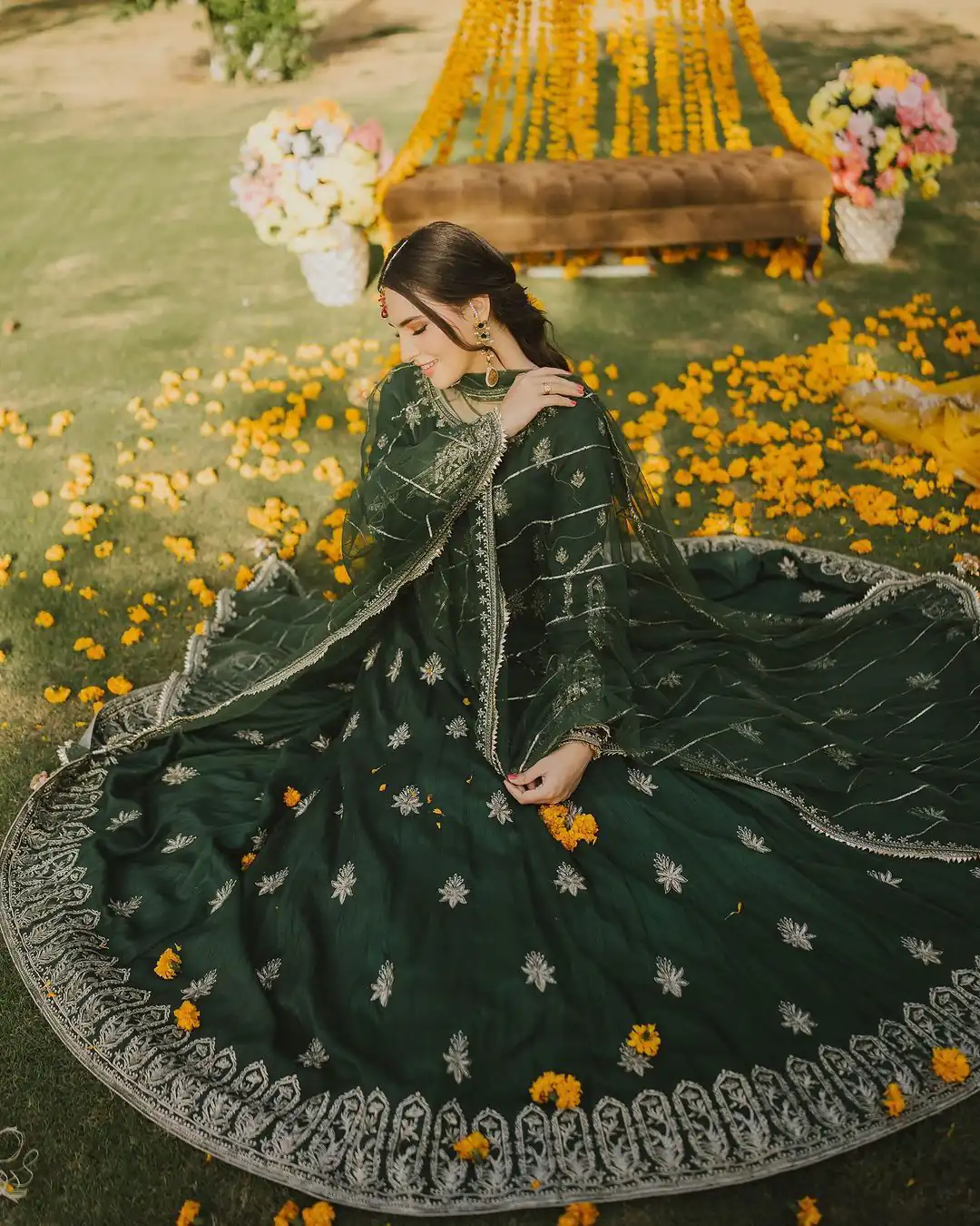 NSR 808 Green Color Chinnon Silk Embroidery Sequence Sharara Suit Casual, Wedding, Party, Festive, Events Etc. Expected Delivery 4-6 Working Days @2049/- | Jump Suits, Salwar suit, Casual Suits, Creative suits, Designer Suits, Palazzo Suits, Party Wear Suits, Patiala Suits, Straight Suits