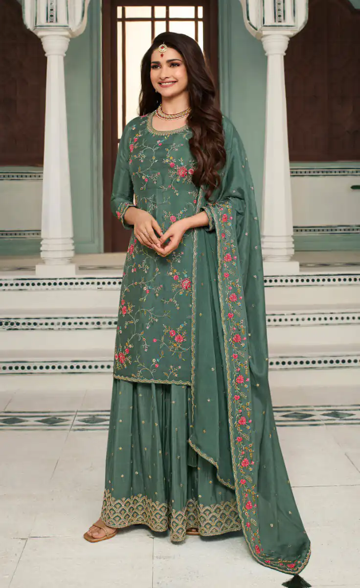 FC AVANTI Green Color Chinon Embroidery Multi Work Salwar Suit Wedding, Party, Festive events, etc.  Expected Delivery  4-6 Working Days @2899/- | Casual Suits, Jump Suits, Salwar suit, Creative suits, Designer Suits, Palazzo Suits, Party Wear Suits, Patiala Suits, Straight Suits