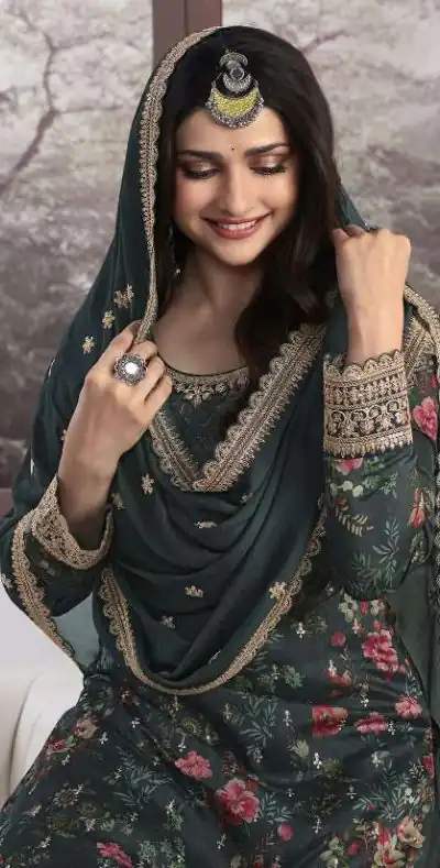 FC Swara 65586 Green Color Vichitra Digital Print Embroidery Salwar Suit Wedding, Party, Festive events, etc.  Expected Delivery  4-6 Working Days @2699 | Casual Suits, Jump Suits, Salwar suit, Creative suits, Designer Suits, Palazzo Suits, Party Wear Suits, Patiala Suits, Straight Suits