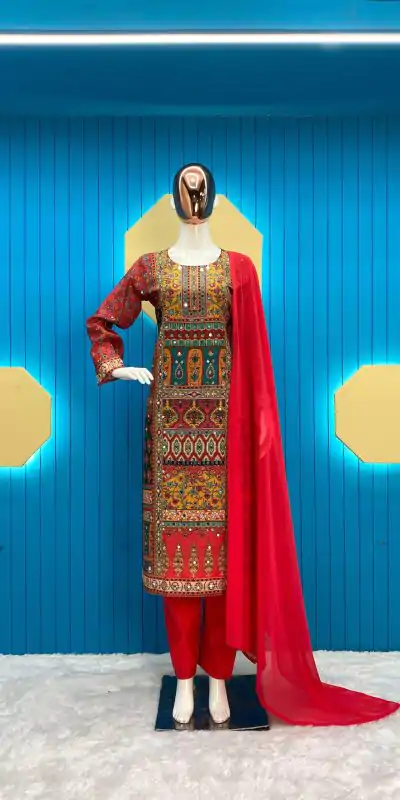 LG 1852 Pink color Maslin Printed Real Mirror Work Salwar Suit Casual, Wedding, Party, Festive, Events . Expected Delivery  4-6 Working Days @1949/- | Salwar suit, Casual Suits, Creative suits, Designer Suits, Palazzo Suits, Party Wear Suits, Patiala Suits, Straight Suits