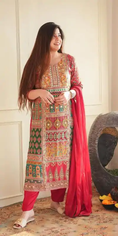 LG 1852 Pink color Maslin Printed Real Mirror Work Salwar Suit Casual, Wedding, Party, Festive, Events . Expected Delivery  4-6 Working Days @1949/- | Salwar suit, Casual Suits, Creative suits, Designer Suits, Palazzo Suits, Party Wear Suits, Patiala Suits, Straight Suits