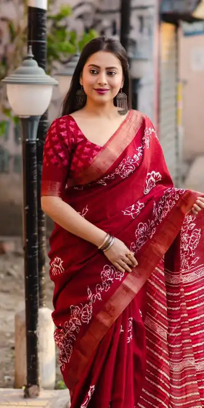 NT 493 Pink Color Plain Linen Digital Printed All Over Saree Events Casual Wedding Festive . Expected Delivery  4-6 Working Days @1449/- | Designer Sarees, Embroidered Sarees, Sarees, Bollywood Sarees, Creative Sarees, Ethnic Saree, Modern Digital sarees, Party Wear Sarees
