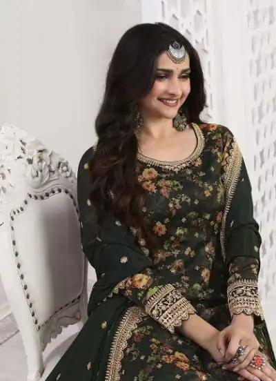 FC Swara 65582 Stone Green Color Vichitra Digital Print Embroidery Salwar Suit Wedding, Party, Festive events, etc.  Expected Delivery  4-6 Working Days @2699 | Casual Suits, Jump Suits, Salwar suit, Creative suits, Designer Suits, Palazzo Suits, Party Wear Suits, Patiala Suits, Straight Suits