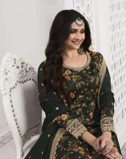 FC Swara 65582 Stone Green Color Vichitra Digital Print Embroidery Salwar Suit Wedding, Party, Festive events, etc.  Expected Delivery  4-6 Working Days @2699 | Casual Suits, Jump Suits, Salwar suit, Creative suits, Designer Suits, Palazzo Suits, Party Wear Suits, Patiala Suits, Straight Suits