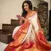 Cream Soft Silk Jacquard All Over Saree