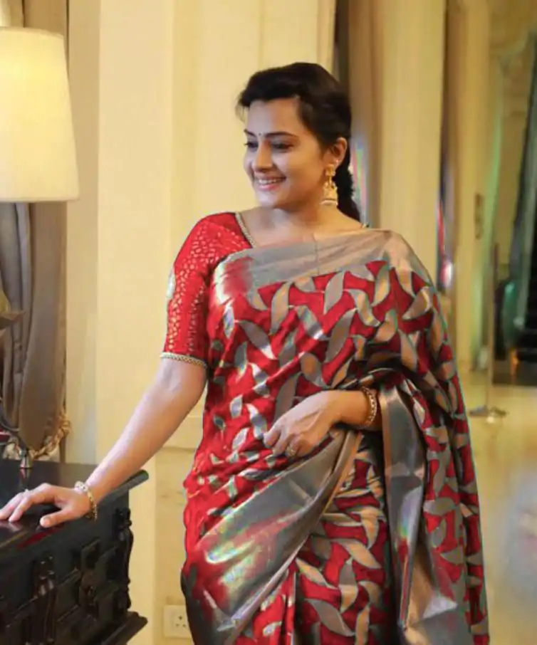 KP 4057 Red Color Soft Lichi Silk Jacquard On All Over Saree Casual, Party Wear, Wedding, Events Etc. Expected Delivery 4-6 Working Days @1349/- | Designer Sarees, Embroidered Sarees, Sarees, Bollywood Sarees, Creative Sarees, Ethnic Saree, Modern Digital sarees, Party Wear Sarees