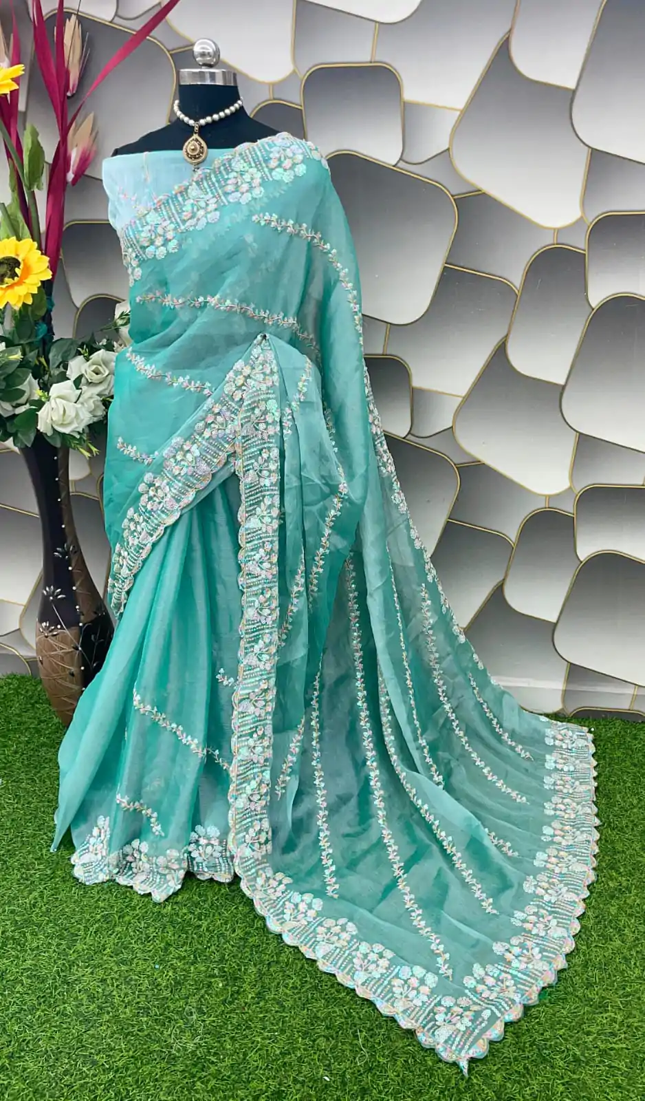 SC 289 Blue Color Jimi Choo Silk Beautiful Embroidery Saree , Party Wear, Events, Festivals Expected Delivery 4-6 Working Days 1999/- | Designer Sarees, Sarees, Bollywood Sarees, Creative Sarees, Embroidered Sarees, Ethnic Saree, Modern Digital sarees, Party Wear Sarees