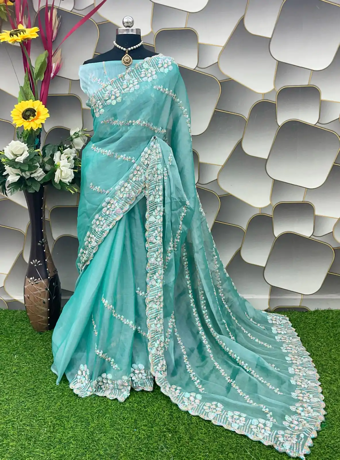SC 289 Blue Color Jimi Choo Silk Beautiful Embroidery Saree , Party Wear, Events, Festivals Expected Delivery 4-6 Working Days 1999/- | Designer Sarees, Sarees, Bollywood Sarees, Creative Sarees, Embroidered Sarees, Ethnic Saree, Modern Digital sarees, Party Wear Sarees