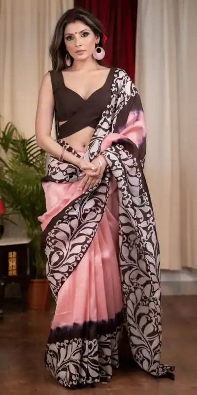 NT 354 Light Pink Color Modal Silk Digital Printed All Over Saree Events Casual Wedding Festive . Expected Delivery 4-6 Working Days @1449/- | Designer Sarees, Sarees, Bollywood Sarees, Creative Sarees, Embroidered Sarees, Ethnic Saree, Modern Digital sarees, Party Wear Sarees