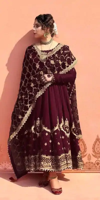  ZSR 3063 Maroon Color Georgette Embroidery Sequence Salwar Suit Casual, Wedding, Festive, Events Expected Delivery 4-6 Working Days @2049/- | Jump Suits, Salwar suit, Casual Suits, Creative suits, Designer Suits, Palazzo Suits, Party Wear Suits, Patiala Suits, Straight Suits